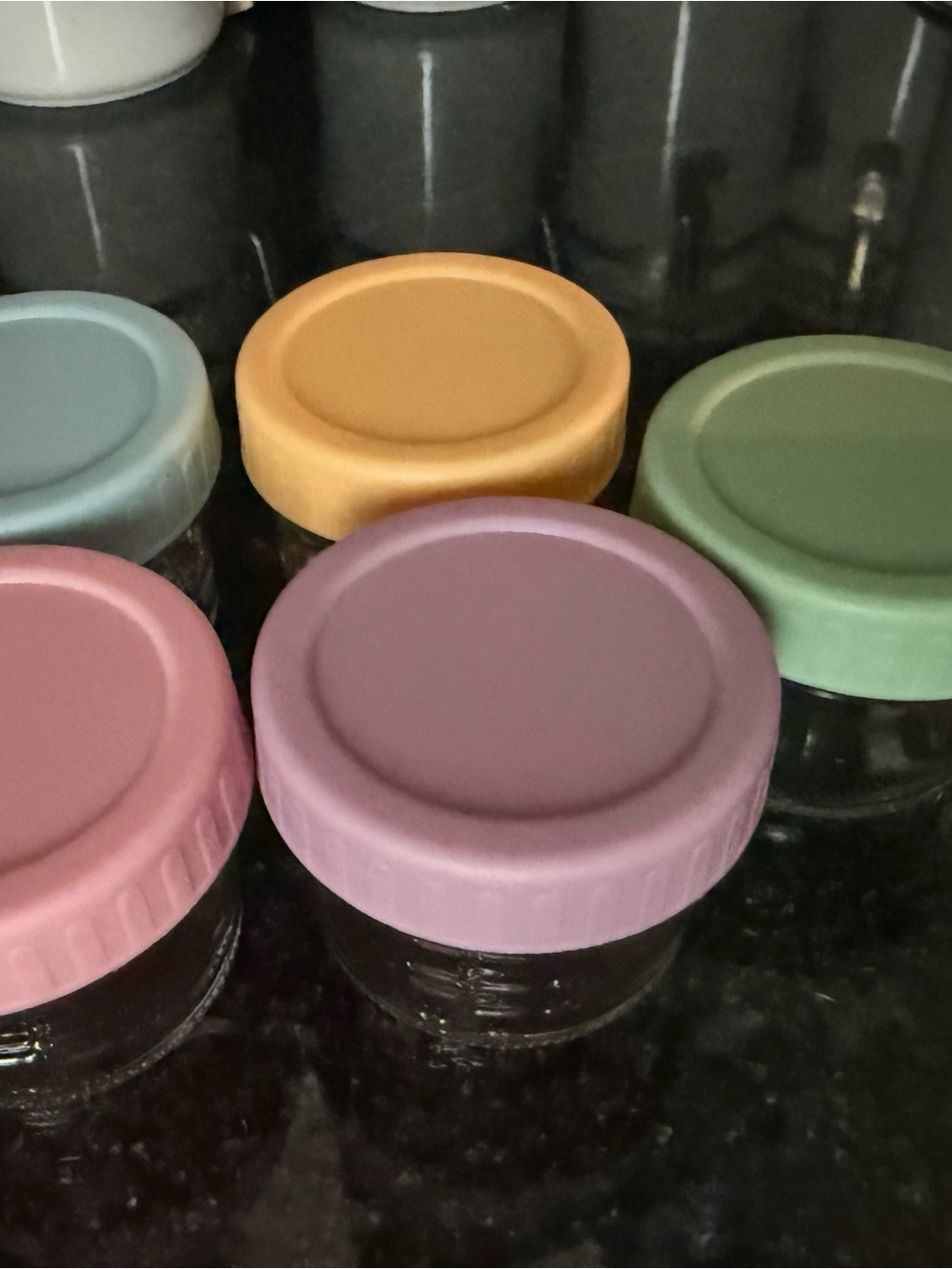 Pastel Mini Glass Jars with Lids - Set of 40